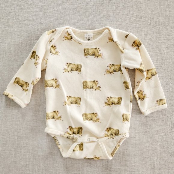 Kate Quinn Sheep Set Swaddle, Bodysuit, Panda Pants and Hat - Picture 7 of 16